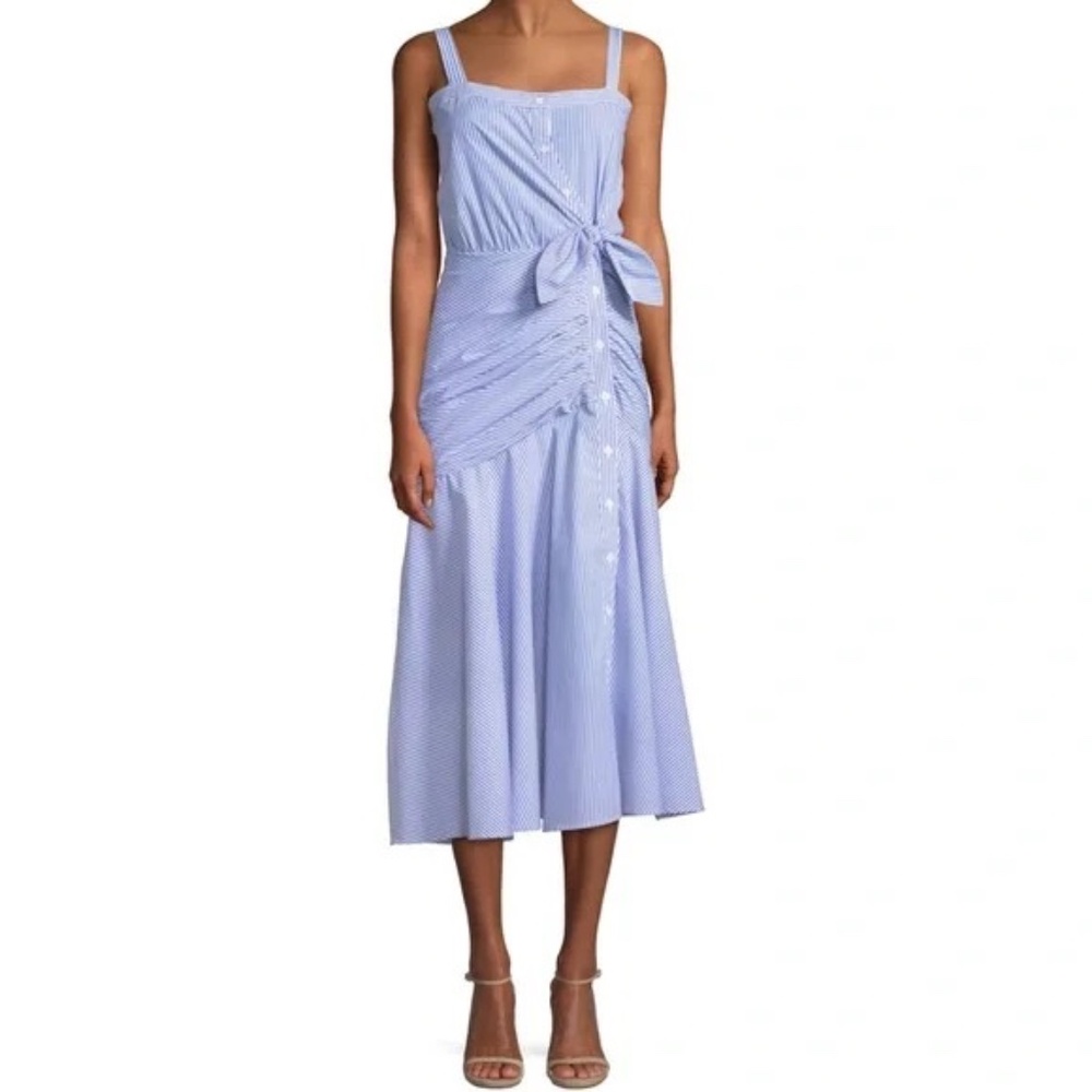 Veronica Beard Blue Striped Dress